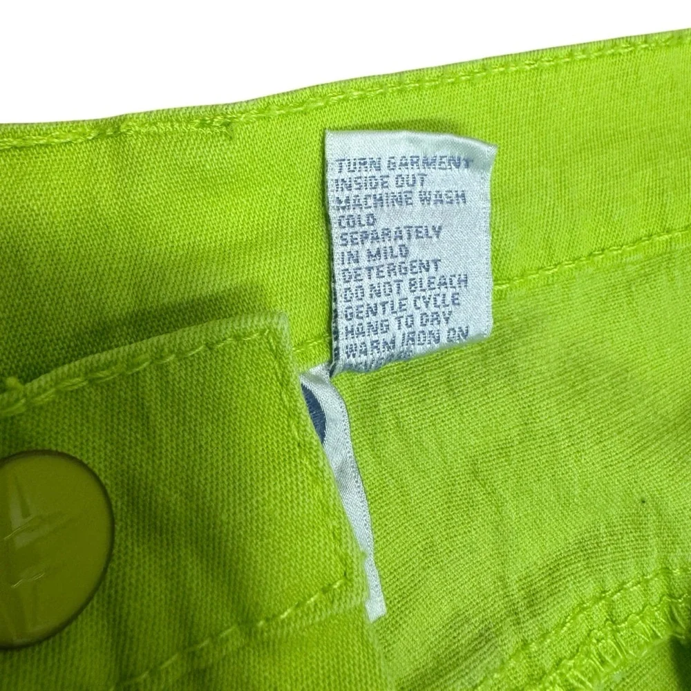 Diane Gilman Green Skinny Jeans Zipper Details Women’s 8 USED - Picture 8 of 9
